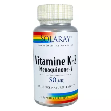 Solaray Vitamina K2 Menaquinona-7 50 mcg 30 cápsulas