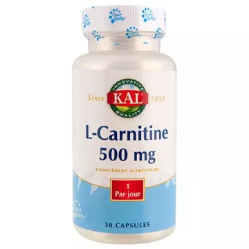KAL L-carnitina 500 mg 30 CÁPSULAS