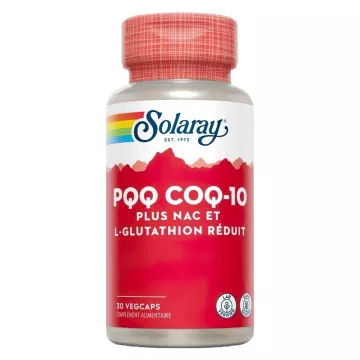 Solaray PQQ plus CoQ-10 plus NAC et L-Glutathion 30 gélules