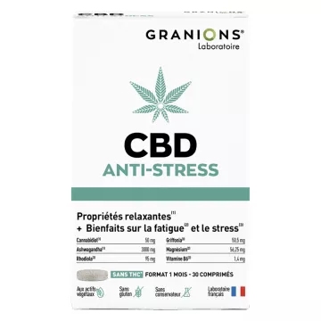 Granions CBD Relajante Estrés y Fatiga 30 Comprimidos