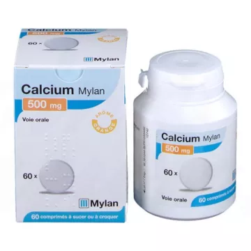 Calcium Mylan 500 mg 60 Comprimés