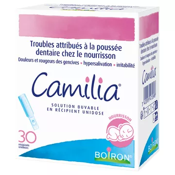 CAMILIA 30 unidoses Homéopathie pour poussée dentaire de bébé Boiron