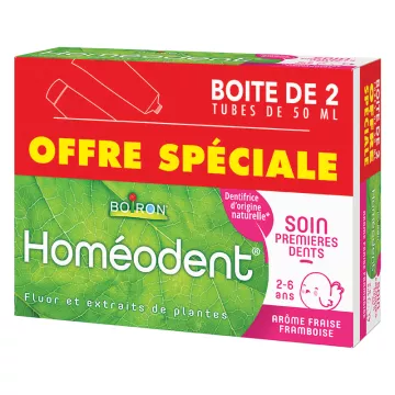 HOMEODENT Soin premières dents DENTIFRICE HOMEOPATHIE BOIRON 2 TUBES