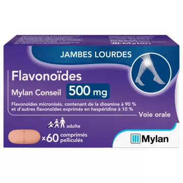 Flavonoide 500 mg Schwere Beine Mylan 60 Tabletten