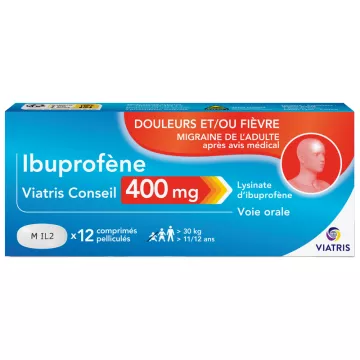 Ibuprofeno 400 mg Mylan 12 comprimidos