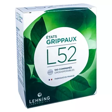 Lehning L52 Etats Grippaux 100 comprimés orodispersibles