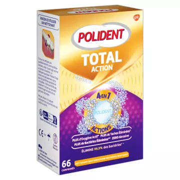 Polident Total Action 66 Comprimidos Efervescentes