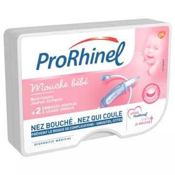 ProRhinel Mouche Bébé + 2 Embouts Jetables Souples