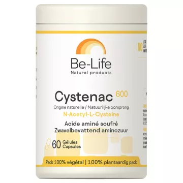 Be-Life Cystenac 600 Aminoácido Azufre 60 cápsulas