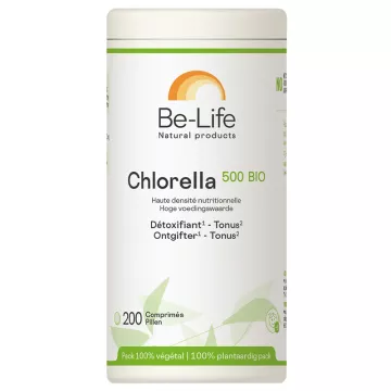 Be-Life Chlorella 500 Tônico Desintoxicante Orgânico 200 comprimidos