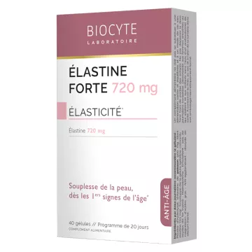Biocyte Elastin Forte Antienvelhecimento Flexibilidade da pele 40 cápsulas