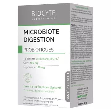 MICROBIOTE Digestão Glutamina BIOCITO 20 comprimidos