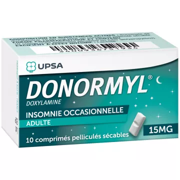 Donormyl 15mg doxilamina 10 comprimidos marcados