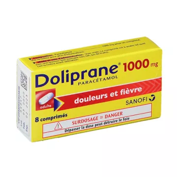 DOLIPRANE 1000 mg 8 tablets