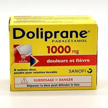 DIPIPRANE Paracetamol 1000 mg 8 saquetas