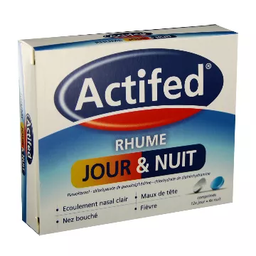 ACTIFED RHUME JOUR ET NUIT COMPRIMES