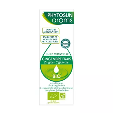 Эфирное масло органического свежего имбиря Phytosun Aroms