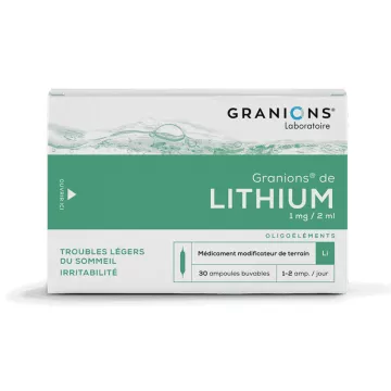 Granionen Lithium Oligoelement 30 drinkbare ampullen