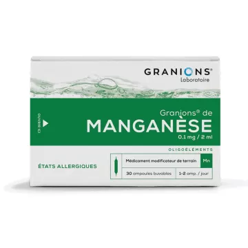 GRANIONS MANGANESE AMPOULES BUVABLES 2ML 30