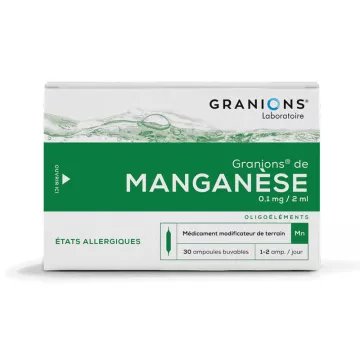 Granions Spurenelement Mangan 30 trinkbare Ampullen