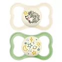 Mam Supreme Night Pacifier +18 Months set of 2 Ref 38