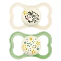Mam Supreme Night Soother +6 Months set of 2 Ref 37