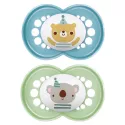 Mam Pacifier Original Animals + набор из 2 штук на 6 месяцев Ref 27