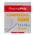 Pharmaprix steriel niet-geweven kompres 7,5 x 7,5 cm