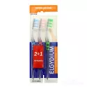 ELGYDIUM Brosse à Dents INTER ACTIVE MEDIUM lot de 2 + 1 offerte