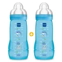 Mam Easy Active Babyflasche 2. Altersstufe Farbig 330 ml 2er Set