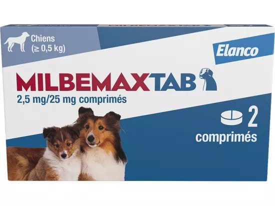 MilbemaxTab Desparasitante Cães pequenos e cachorros 0,5 10