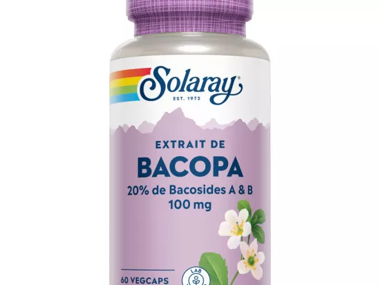 Solaray Bacopa Extrait de Bacopa 60 Capsules Végétales